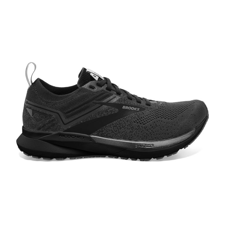 Brooks Men's Ricochet 3 Lightweight Road Running Shoes - Ebony/Blackened Pearl/Black/Grey (AFCO61250